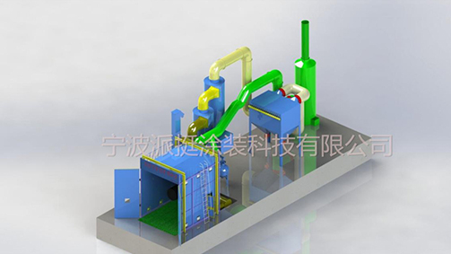 宁波派挺为某外企打造全新双效节能自动回收喷砂房
